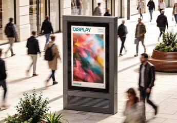 Outdoor Vertical Signboard Mockup For Advertising And Branding Design