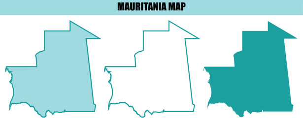 Mauritania map, vector illustration, country outline, geographic icon © MstMinara