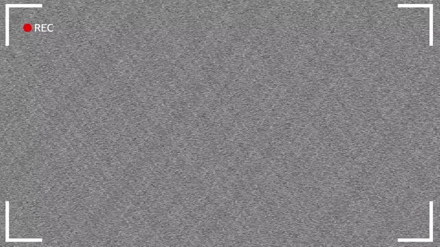 CCTV camera recording interface overlay with noise effect, surveillance camera footage, camcorer overlay. 4K Video