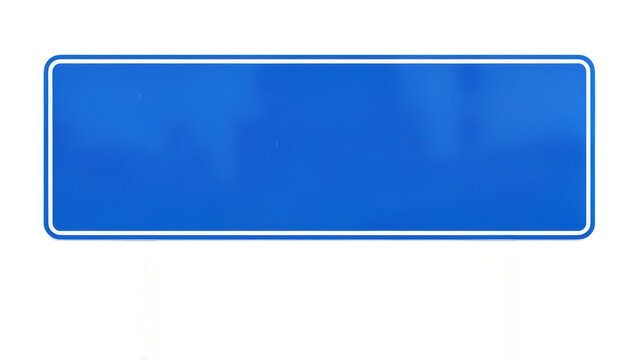 A simple blue rectangle button icon with a thin border for website user interface isolated on transparent background