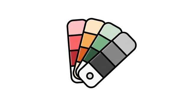 Professional color palette swatch icon for graphic design and branding projects.