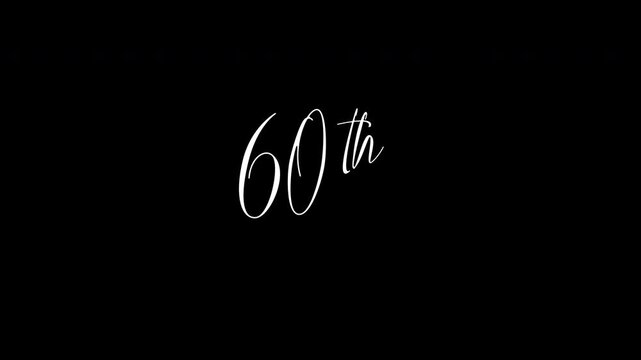 Luxury Silver Metallic Calligraphy Text 60th Diamond Jubilee Celebration Background
