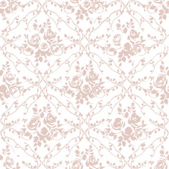 Obraz premium Delicate beige floral pattern design
