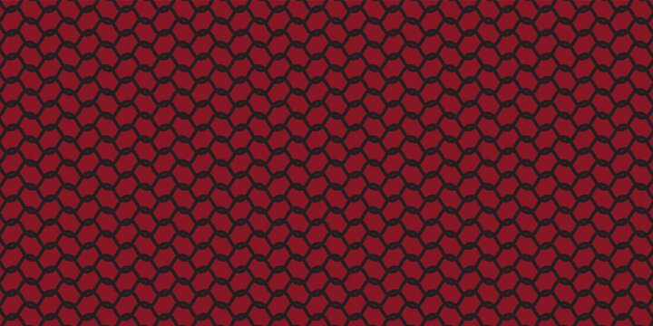 Red dotted wave pattern background. Red grill mesh, net, or fence vector pattern background