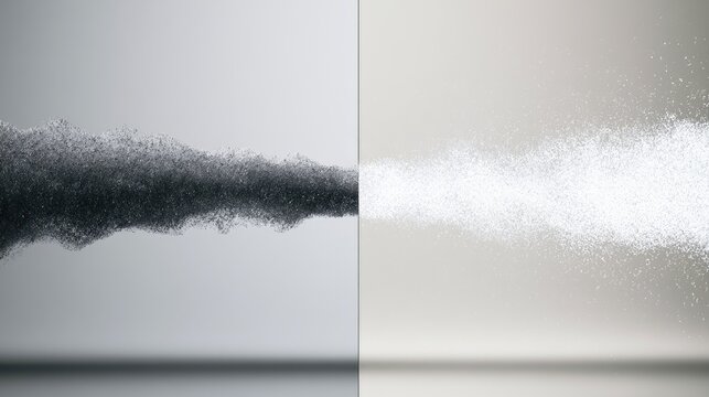 Dark particulate matter stream meets bright luminous cloud