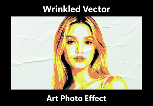 Wrinkled Vector Art Photo Effect