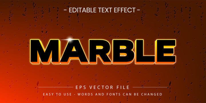 Marble editable text effect vector layout