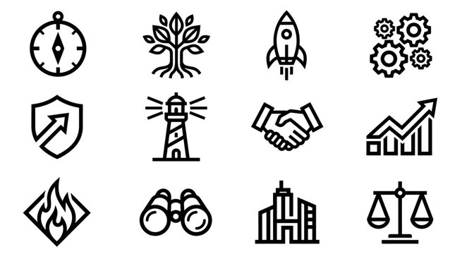 Business and technology icons.