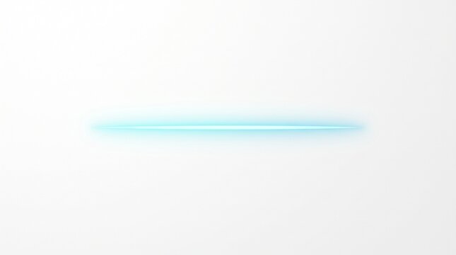 A streak of blue light shines across a white background