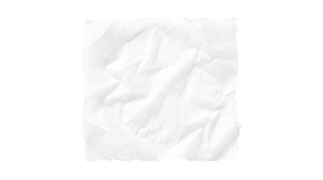 Crumpled white paper texture, wrinkled sheet, creased background, plain canvas