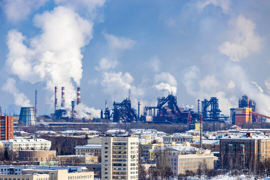 skyline with Nizhniy Tagil Iron and Steel Works