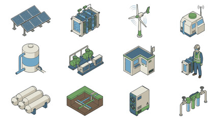 Collection of colorful flat design icons representing various travel and tourism themes. © Nelya