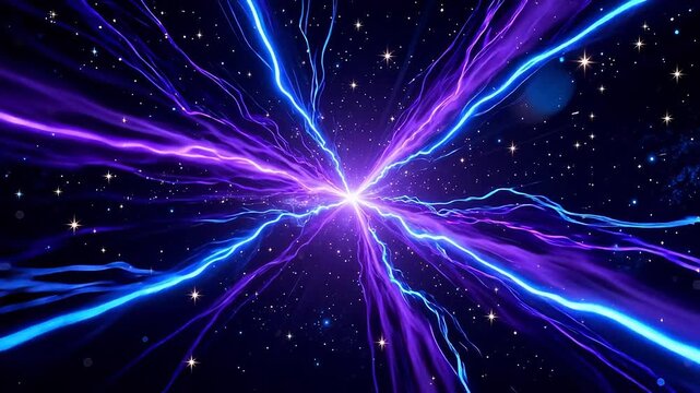 Cosmic energy beams in space