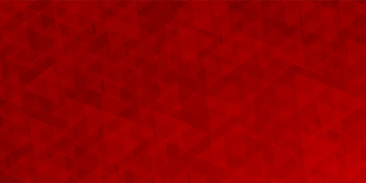 Abstract colorful background. Red triangles shape. Red mosaic. Geometric red background. Panorama red background. Modern red background. Red pattern