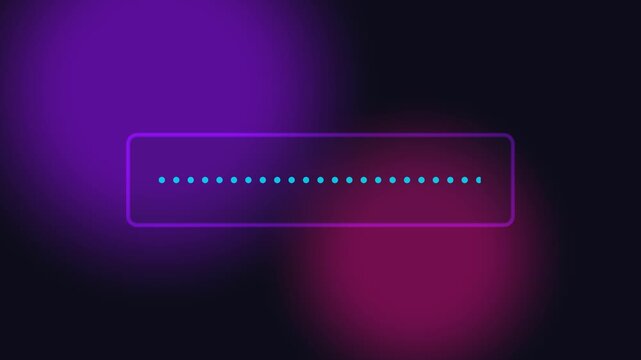 Set of Abstract Password Input Fields on Dark Gradient Background