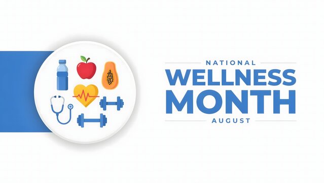 Honor National Wellness Month by embracing physical fitness, emotional wellbeing, healthy eating, mindfulness, and lifelong wellness goals throughout August annually.