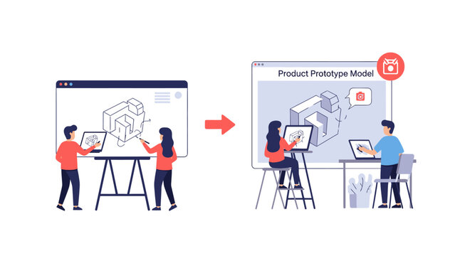 Product Prototype Development and Design Process Illustration