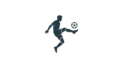 Fototapeta premium Soccer Player Silhouette Vector Illustration