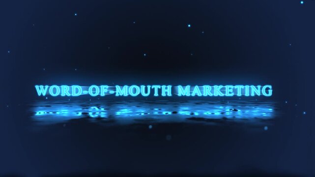 Word-of-mouth marketing word on marketing