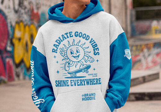 Hoodie Mockup at Skatepark