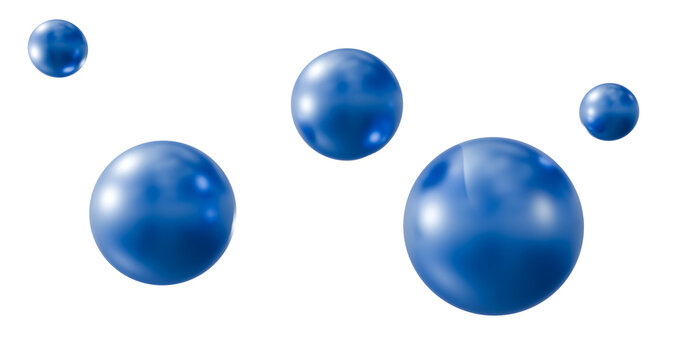Water vapors shiny blue aqua molecules in a transparent background