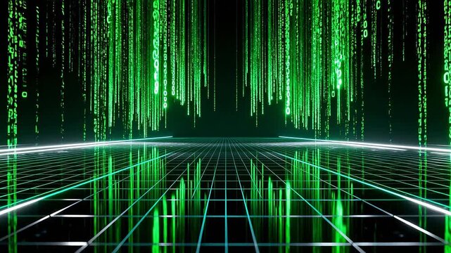Digital matrix style binary code flow