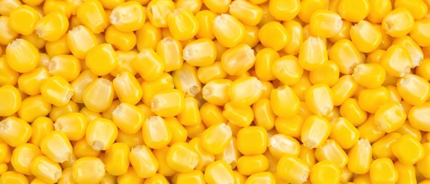 Close up of yellow corn kernels texture background