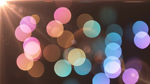 Exploring colorful lights during a nighttime festival in a busy city