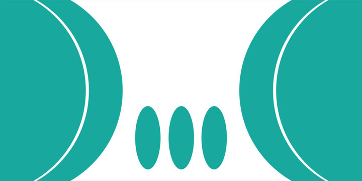 Abstract Teal and White Geometric Banner Background Vector Illustration with Copy Space