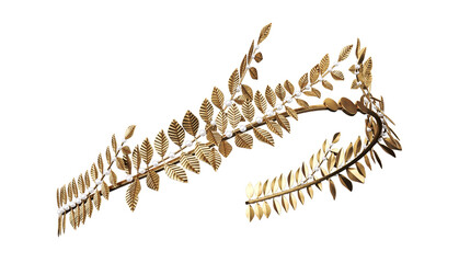 3d render tiara metal leaf isolated © GRB Renders