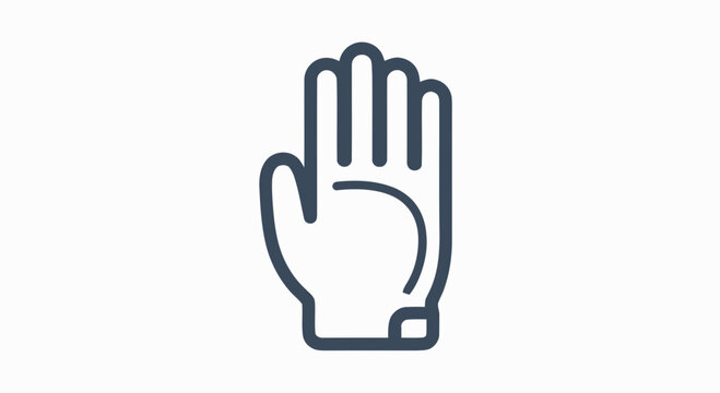 Hand Stop Sign Gesture Icon.