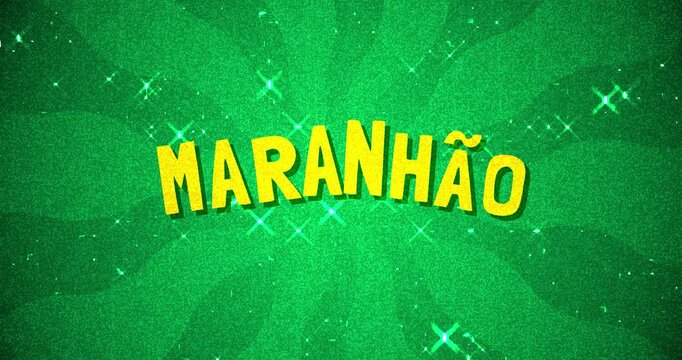 Maranh&atilde;o text - Brazil Colors glitter background