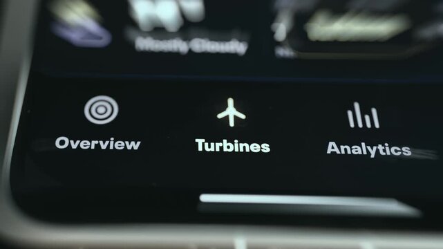 Turbines category from application controlling wind turbine infrastructure