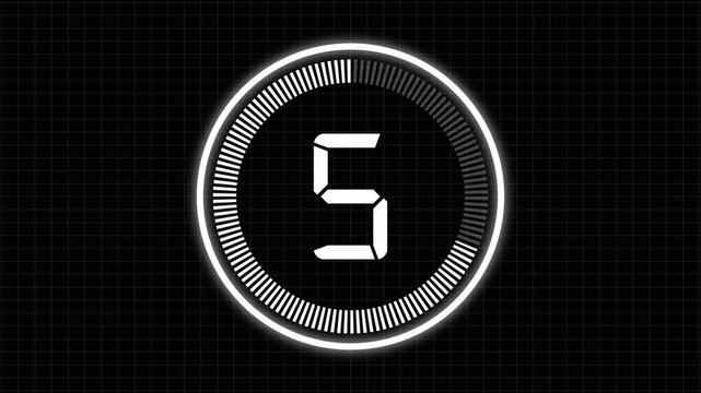 Circle countdown timer 10 seconds animation from 10 to 0 seconds, 10 Seconds countdown timer, Countdown timer, circle countdown animation for special deal Promotions. 4k video