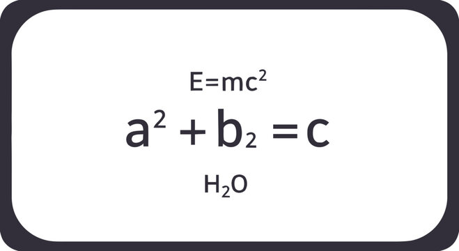 Mathematical equations on white board.