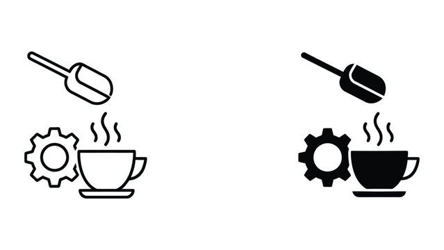 Premium Woodworking and camping axe vector icon set with fire and logs symbols Vector Icon Isolated on White Background