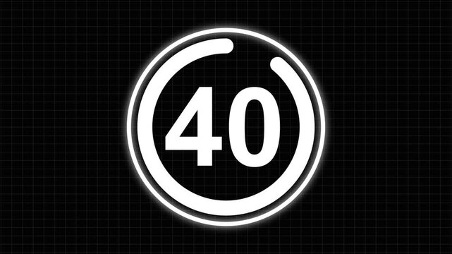 Minimal countdown timer animation from 45 to 0 seconds. Round circle 45 seconds countdown, Modern flat design with animation. circle countdown animation for special deal Promotions. 4k video