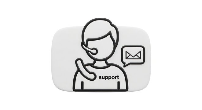 Customer support service icon illustration.