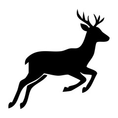 Fototapeta premium Vector silhouette of a deer