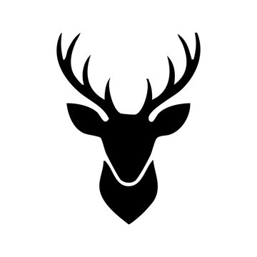 Vector silhouette of a deer