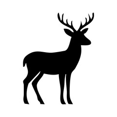 Fototapeta premium Vector silhouette of a deer