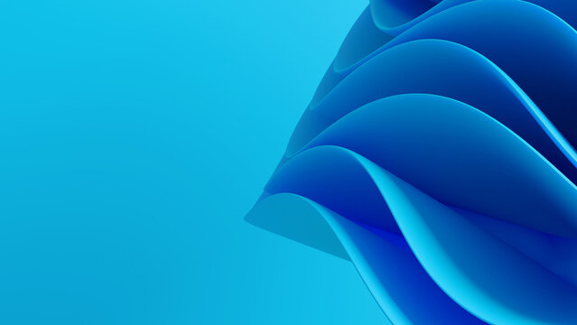 Elegant abstract wallpaper with undulating 3d fabric pleats forming a clean circular pattern.