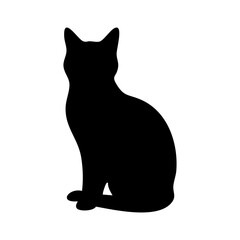 cat vector silhouette © Menhikki