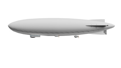 Monochrome Blimp on White Background © Anh