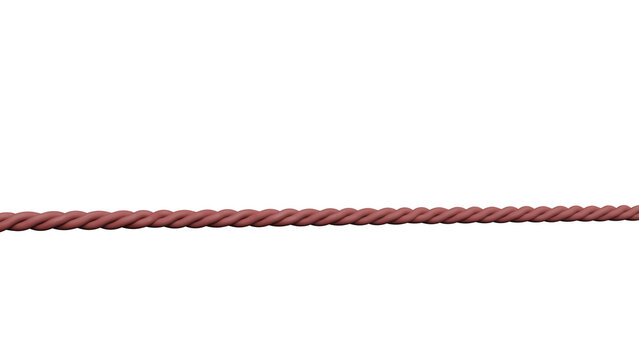 Red Rope on White Background