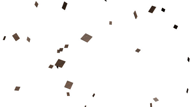 Falling Pixels on White Background