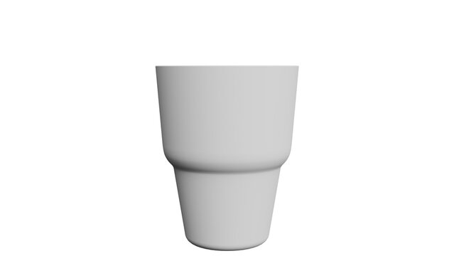 Minimalist White Ceramic Cup