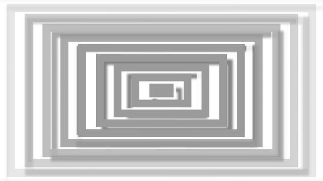 Abstract nested rectangles background creating a clean geometric frame pattern with a simple modern look animation