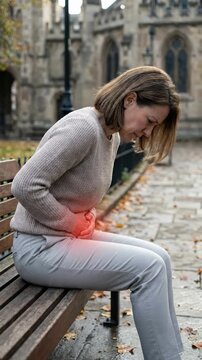Woman struggle challenge: urinary incontinence, bladder control, pelvic muscle, urge symptom, abdomen discomfort, health problem, need relief, female body, difficult moment, public concern.