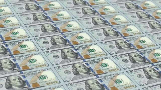100 Money Stack - Dollars Motion Graphics